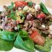 Lentil and spinach salad